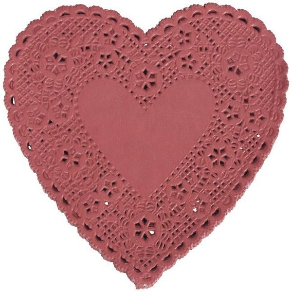 School Smart PAPER DOILIE HEART 6 INCH RED PK OF 100 PK 19964